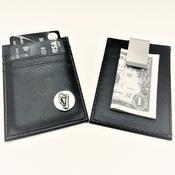 Leather Credit Card/Money Clip with an Irish Mullingar Pewter Emblem image