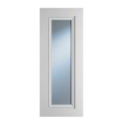 Charleston 1 Panel Clear Glass White Primed Door image