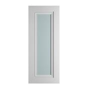 Charleston 1 Panel Opaque Glass White Primed Door image