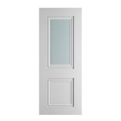 Carolina 2 Panel Opaque Glass White Primed Door image