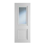 Carolina 2 Panel Clear Glass White Primed Door image