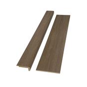 Roicha Oak Beige Wood Grain Top Step Transition Stair Nose &amp;amp; Riser