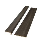 Milani Dark Oak Wood Grain Stair Nose &amp;amp; Riser - T&amp;amp;G Profile