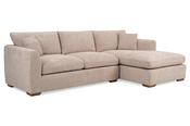 Aimee Cream Fabric Sofa - Right Hand Facing 3 Seater Chaise