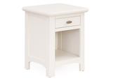Alaska White 1 Drawer Bedside Table