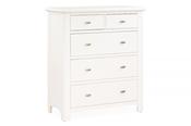 Alaska White 5 Drawers Chest image