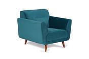Alex Light Teal Velvet Armchair image