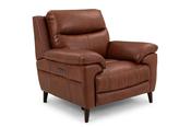 Anderson Brown Leather Electric Recliner Armchair with Head Tilt image