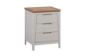 Ashby Grey 3 Drawer Bedside Table image