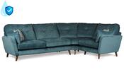 Ashford Teal Fabric RHF Corner Sofa image