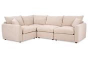 Aura Cream Fabric Corner Sofa image