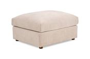Aura Cream Fabric Footstool