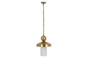 Ball Top Single Gold &amp; Glass Pendant