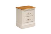 Bambury Grey Oak 2 Drawers Bedside Table