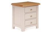 Bellevue Light Grey 3 Drawer Bedside Table image