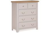 Bellevue Light Grey 5 Drawers Chest