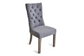 Bellini Grey Fabric Dining Chair Washed Oak Leg image