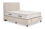 Luna Cream Fabric King 5' Storage Bed