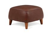 Bianca Brown Leather Footstool