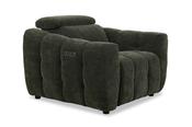 Bohemia Green Fabric Armchair Electric Recliner with Head Tilt image