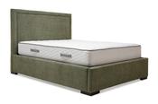 Boutique Green Fabric Double 4'6' Split-Base Storage Bed