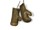 Boxing Green Leather Vintage Gloves image