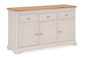 Brighton Light Grey Oak 3 Drawers 3 Doors Sideboard image