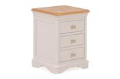 Brighton Light Grey Oak 3 Drawers Bedside Table