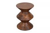 Burrow Zig Zag Side Table Walnut Finish image