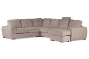 California Cream Fabric RHF Chaise Corner Sofa Headrest image