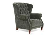 Cambridge Green Fabric Buttoned Armchair image