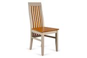 Caravel Light Grey Oak Dining Chair Slatted Back-Outlet