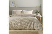 Catherine Lansfield Jacob Geo Single Duvet Set Natural