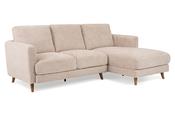 Dantes Cream Fabric Corner Sofa - Right Hand Facing image
