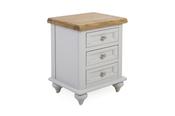 Discovery Grey Oak 3 Drawers Bedside Table
