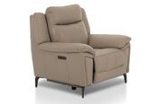 Erin Taupe Leather Electric Recliner Armchair image