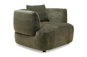 Ella Green Fabric Armchair-Outlet-New Ross