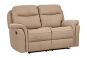 Emerson Brown Fabric 2 Seater Manual Recliner Sofa-Outlet-New Ross image