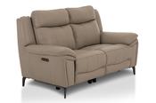 Erin Taupe Leather Electric Recliner Sofa - 2 Seater image