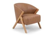 Eva Brown Faux Leather Armchair