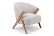 Eva Cream Fabric Armchair