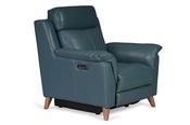 Fontella Blue Leather Armchair Electric Head Tilt Recliner image