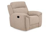 Grantham Cream Fabric Manual Recliner Armchair image