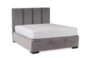 Hemsby Dark Grey Velvet Super King 6' Storage Bed Frame image