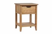 Henderson Oak 1 Drawer Bedside Table