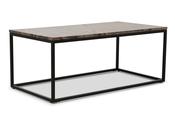 Industrial Coffee Table Brown Marble image