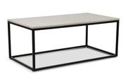 Industrial Coffee Table White Marble-Outlet