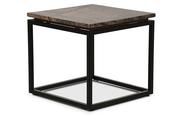 Industrial Side Table Brown Marble image