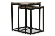 Industrial Square Nest of Tables Brown Marble image