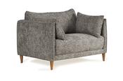 Isabella Charcoal Fabric Cuddler Armchair image